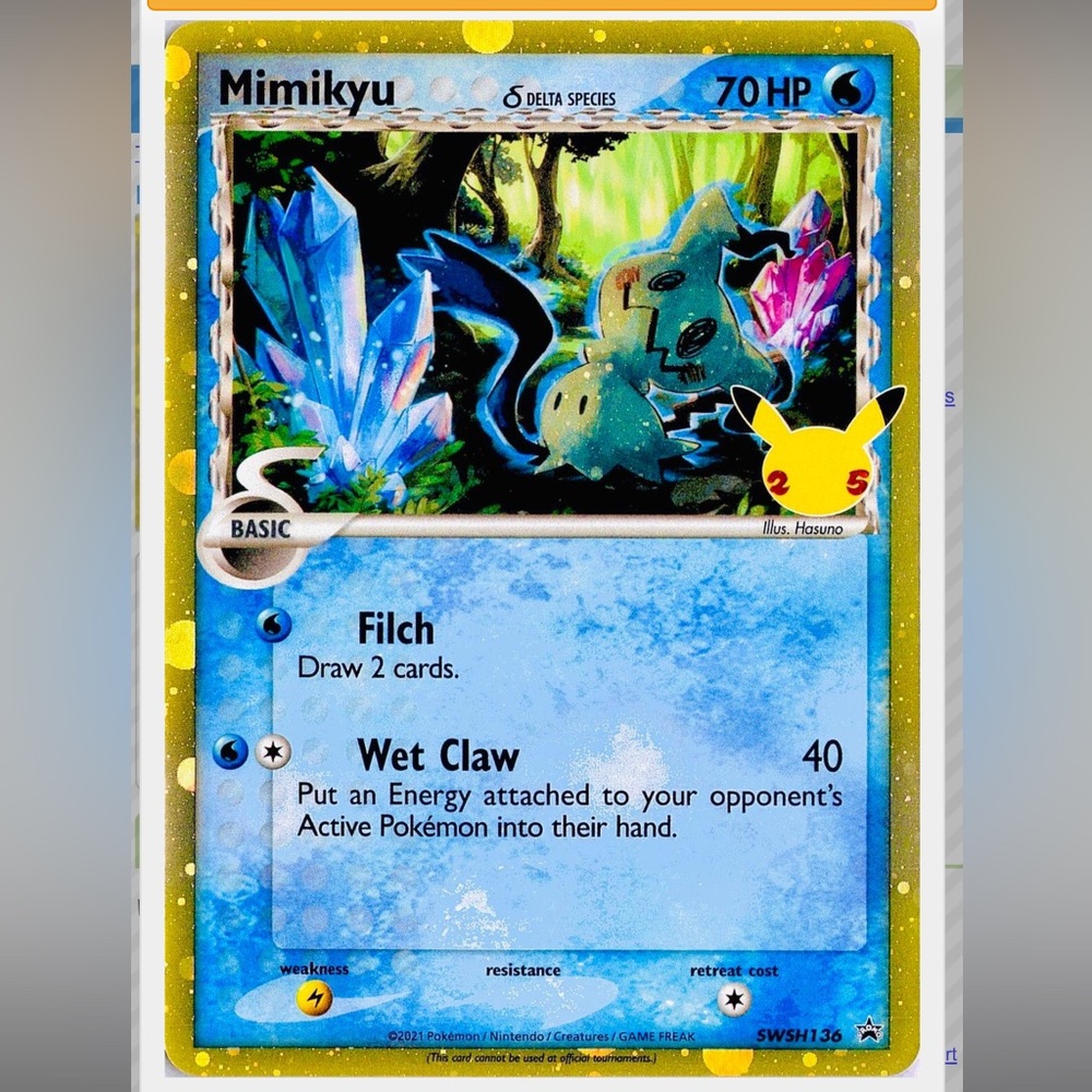 Mimikyu #SWSH136 Pokemon Celebrations